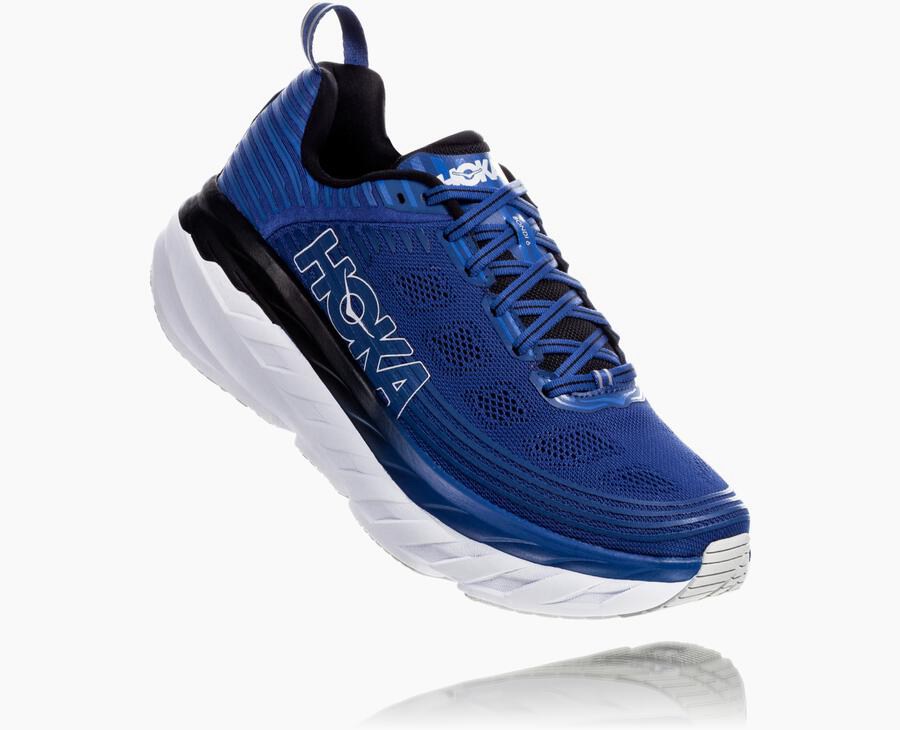 Hoka One One Tenisky Panske Modre/Biele - Bondi 6 - 34568-AWKB